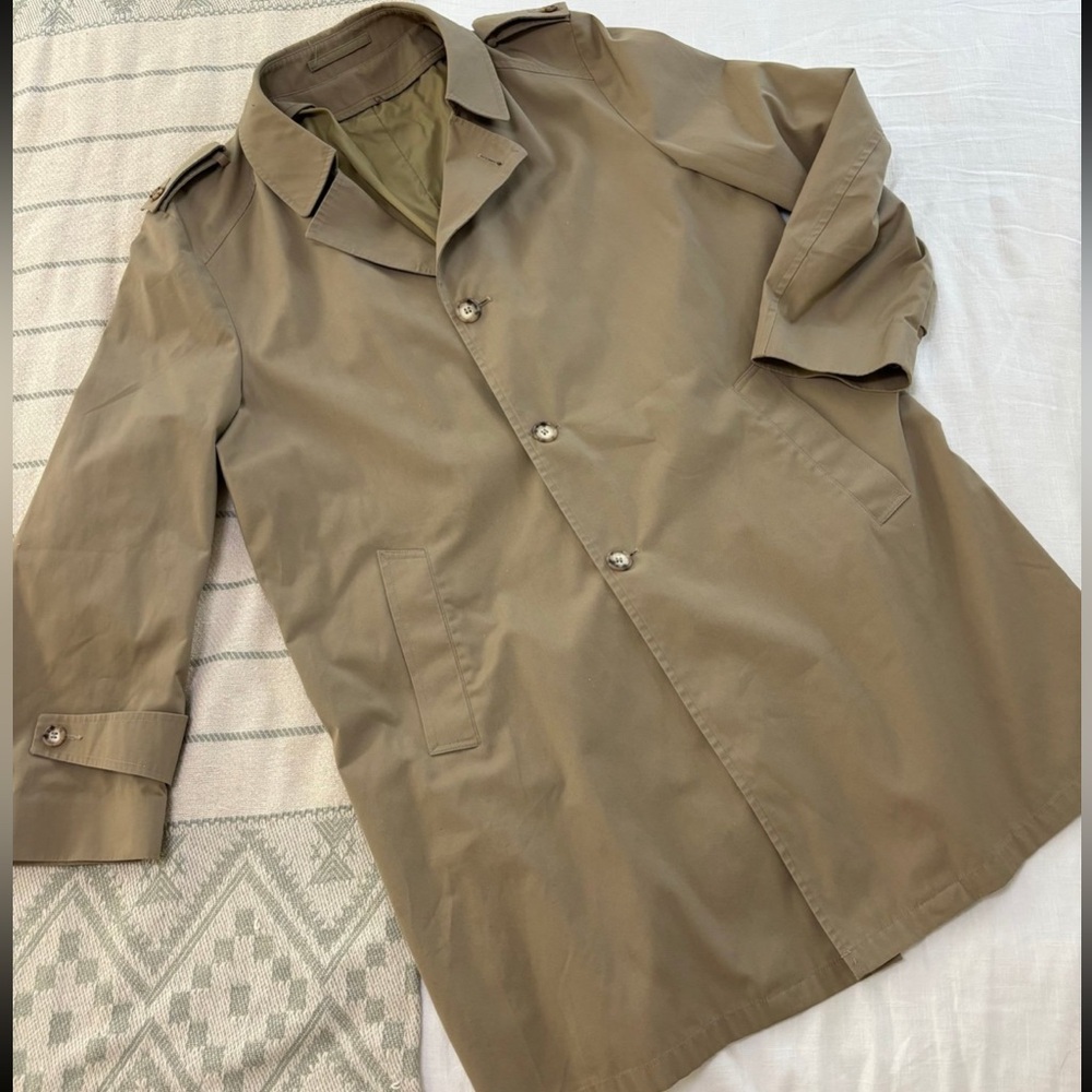 Khaki trench coat